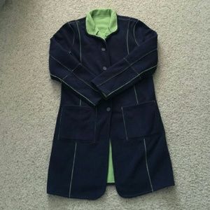 Susan Graver navy/green coat